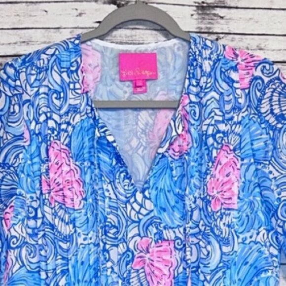 Lilly Pulitzer Marilina Tunic Dress Raising Shell - Picture 3 of 10